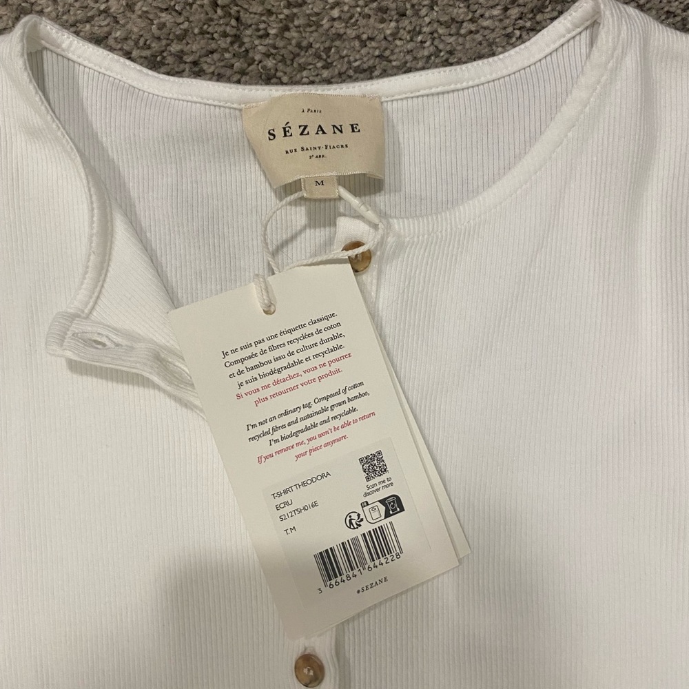Sezane white top